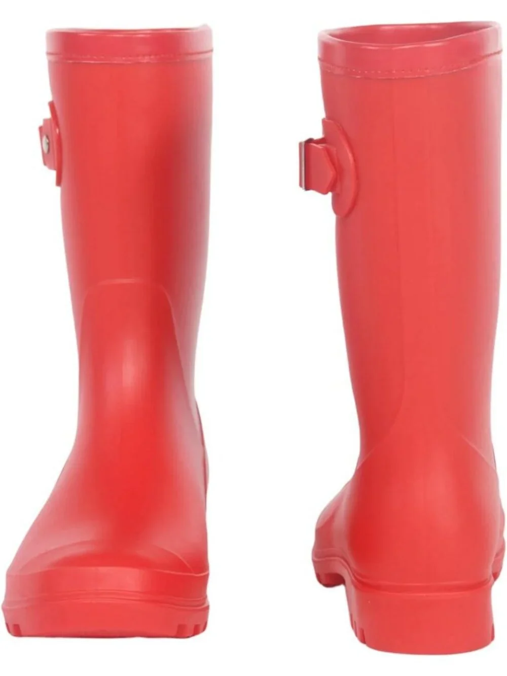 Women's Red Mid Calf Rain Boots Waterproof Anti-slipping Rainboots Rain Shoes